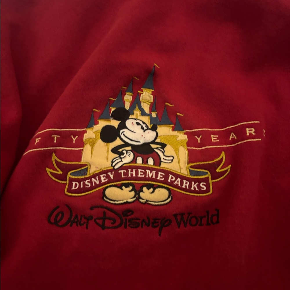 Disney Red Jacket with Mickey Mouse Embroidery